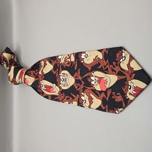 VTG Warner Bros. 1995 Silk Necktie Men's Multi Looney Tunes Taz Tasmanian Devil